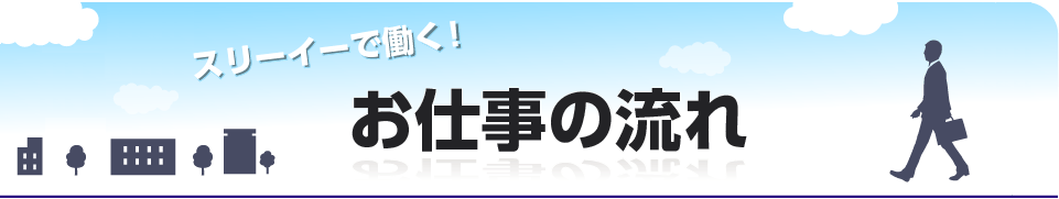 スリーイーで働く！お仕事の流れ