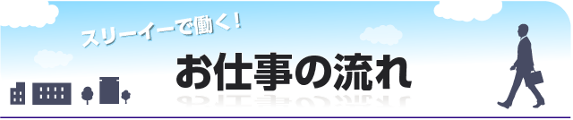 スリーイーで働く！お仕事の流れ